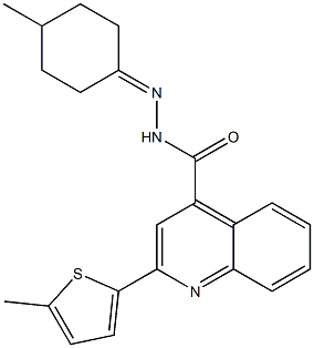 N'-(4-methylcyclohexylidene)-2-(5-methylthiophen-2-yl)quinoline-4-carbohydrazide Struktur