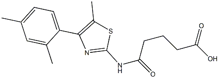 5-((4-(2,4-dimethylphenyl)-5-methylthiazol-2-yl)amino)-5-oxopentanoic acid Struktur