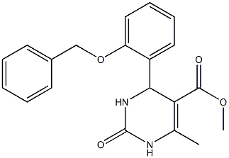 methyl 4-(2-(benzyloxy)phenyl)-6-methyl-2-oxo-1,2,3,4-tetrahydropyrimidine-5-carboxylate Struktur