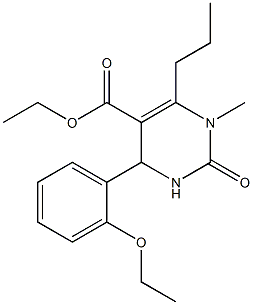 ethyl 4-(2-ethoxyphenyl)-1-methyl-2-oxo-6-propyl-1,2,3,4-tetrahydropyrimidine-5-carboxylate Struktur