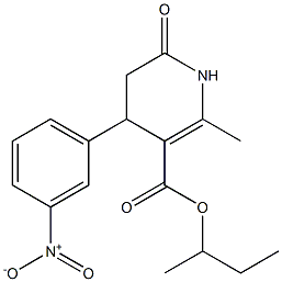 sec-butyl 2-methyl-4-(3-nitrophenyl)-6-oxo-1,4,5,6-tetrahydropyridine-3-carboxylate Struktur