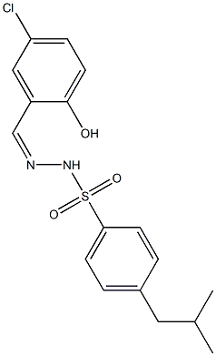 (Z)-N'-(5-chloro-2-hydroxybenzylidene)-4-isobutylbenzenesulfonohydrazide Structure