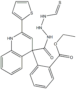 ethyl 4-(2-(2-(thiophen-2-yl)quinoline-4-carbonyl)hydrazinecarbothioamido)benzoate Struktur