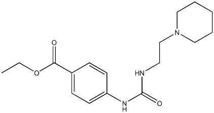 ethyl 4-(3-(2-(piperidin-1-yl)ethyl)ureido)benzoate Struktur