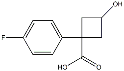 1-(4-Fluorophenyl)-3-hydroxycyclobutanecarboxylic acid Struktur