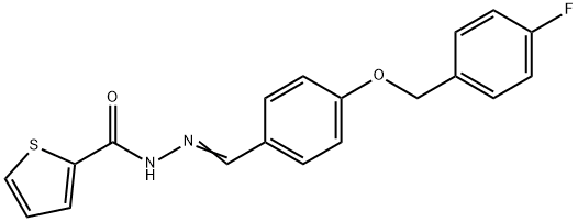 THIOPHENE-2-CARBOXYLIC ACID (4-(4-FLUORO-BENZYLOXY)-BENZYLIDENE)-HYDRAZIDE Struktur