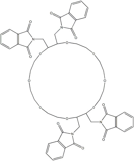 2-({3,14,15-TRIS[(1,3-DIOXO-1,3-DIHYDRO-2H-ISOINDOL-2-YL)METHYL]-1,4,7,10,13,16,19,22-OCTAOXACYCLOTETRACOSAN-2-YL}METHYL)-1H-ISOINDOLE-1,3(2H)-DIONE Struktur