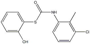 S-(2-HYDROXYPHENYL) N-(3-CHLORO-2-METHYLPHENYL)THIOCARBAMATE Struktur