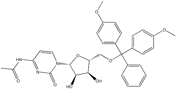 N4-Acetyl-5'-O-(4,4'-dimethoxytrityl)-cytidine Struktur