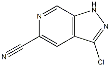 3-Chloro-1H-pyrazolo[3,4-c]pyridine-5-carbonitrile Struktur