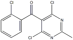 (2-chlorophenyl)(4,6-dichloro-2-methylpyrimidin-5-yl)methanone Struktur