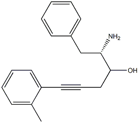 (2S)-2-amino-1-phenyl-6-o-tolylhex-5-yn-3-ol Struktur