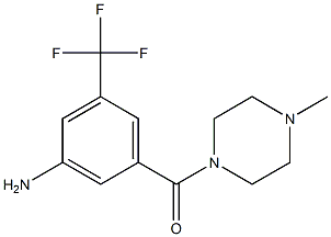 (3-amino-5-(trifluoromethyl)phenyl)(4-methylpiperazin-1-yl)methanone Struktur