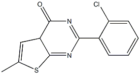 2-(2-chlorophenyl)-6-methylthieno[2,3-d]pyrimidin-4(4aH)-one Struktur