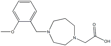 2-(4-(2-methoxybenzyl)-1,4-diazepan-1-yl)acetic acid Struktur