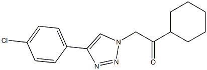 2-(4-(4-chlorophenyl)-1H-1,2,3-triazol-1-yl)-1-cyclohexylethanone Struktur