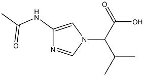 2-(4-acetamido-1H-imidazol-1-yl)-3-methylbutanoic acid Struktur