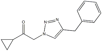 2-(4-benzyl-1H-1,2,3-triazol-1-yl)-1-cyclopropylethanone Struktur