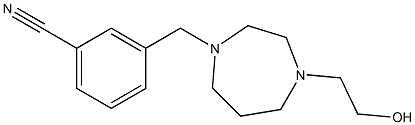 3-((4-(2-hydroxyethyl)-1,4-diazepan-1-yl)methyl)benzonitrile Struktur