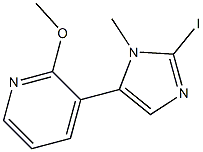 3-(2-iodo-1-methyl-1H-imidazol-5-yl)-2-methoxypyridine Struktur