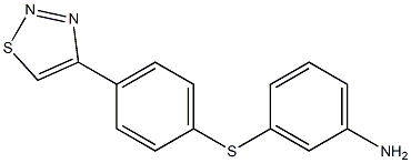 3-(4-(1,2,3-thiadiazol-4-yl)phenylthio)aniline Struktur