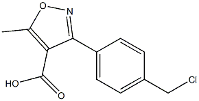 3-(4-(chloromethyl)phenyl)-5-methylisoxazole-4-carboxylic acid Struktur