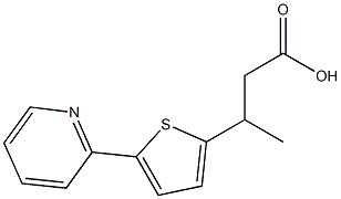 3-(5-(pyridin-2-yl)thiophen-2-yl)butanoic acid Struktur