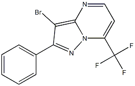 3-bromo-2-phenyl-7-(trifluoromethyl)pyrazolo[1,5-a]pyrimidine Struktur