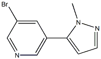 3-bromo-5-(1-methyl-1H-pyrazol-5-yl)pyridine Struktur