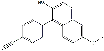 4-(2-hydroxy-6-methoxynaphthalen-1-yl)benzonitrile Struktur