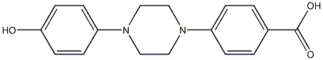 4-(4-(4-hydroxyphenyl)piperazin-1-yl)benzoic acid Struktur