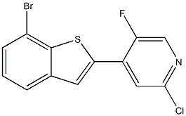 4-(7-bromobenzo[b]thiophen-2-yl)-2-chloro-5-fluoropyridine Struktur