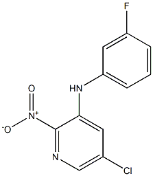 5-chloro-N-(3-fluorophenyl)-2-nitropyridin-3-amine Struktur