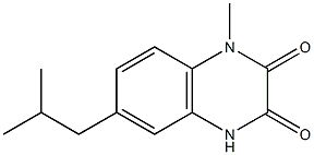 6-isobutyl-1-methylquinoxaline-2,3(1H,4H)-dione Struktur