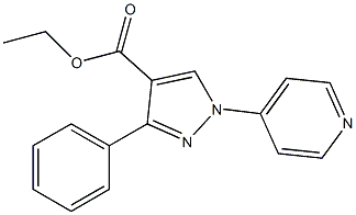 ethyl 3-phenyl-1-(pyridin-4-yl)-1H-pyrazole-4-carboxylate Struktur