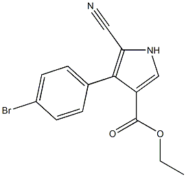 ethyl 4-(4-bromophenyl)-5-cyano-1H-pyrrole-3-carboxylate Struktur