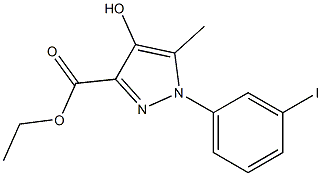 ethyl 4-hydroxy-1-(3-iodophenyl)-5-methyl-1H-pyrazole-3-carboxylate Struktur