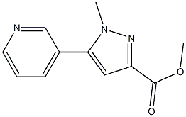 methyl 1-methyl-5-(pyridin-3-yl)-1H-pyrazole-3-carboxylate Struktur