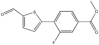 methyl 3-fluoro-4-(5-formylthiophen-2-yl)benzoate Struktur