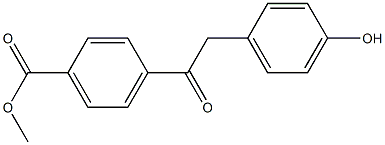 methyl 4-(2-(4-hydroxyphenyl)acetyl)benzoate Struktur