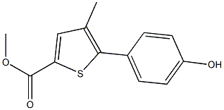 methyl 5-(4-hydroxyphenyl)-4-methylthiophene-2-carboxylate Struktur