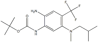 tert-butyl 2-amino-5-(isobutyl(methyl)amino)-4-(trifluoromethyl)phenylcarbamate Struktur