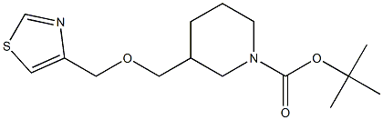 tert-butyl 3-((thiazol-4-ylmethoxy)methyl)piperidine-1-carboxylate Struktur