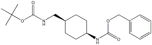 benzyl cis-(4-(((tert-butoxycarbonyl)amino)methyl)cyclohexyl)carbamate Struktur