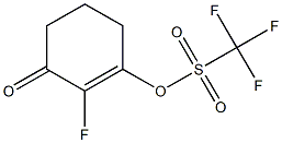 2-fluoro-3-oxocyclohex-1-en-1-yl trifluoromethanesulfonate Struktur