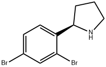 (2R)-2-(2,4-DIBROMOPHENYL)PYRROLIDINE Struktur