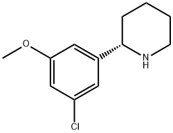 (S)-2-(3-chloro-5-methoxyphenyl)piperidine Struktur