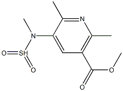 methyl 6-methyl-2-(N-methylmethan-5-ylsulfonamido)nicotinate Struktur