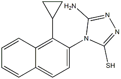 5-amino-4-(1-cyclopropylnaphthalen-2-yl)-4H-1,2,4-triazole-3-thiol Struktur