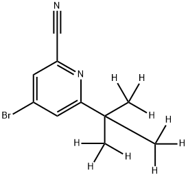 4-Bromo-2-cyano-6-(tert-butyl-d9)-pyridine Struktur